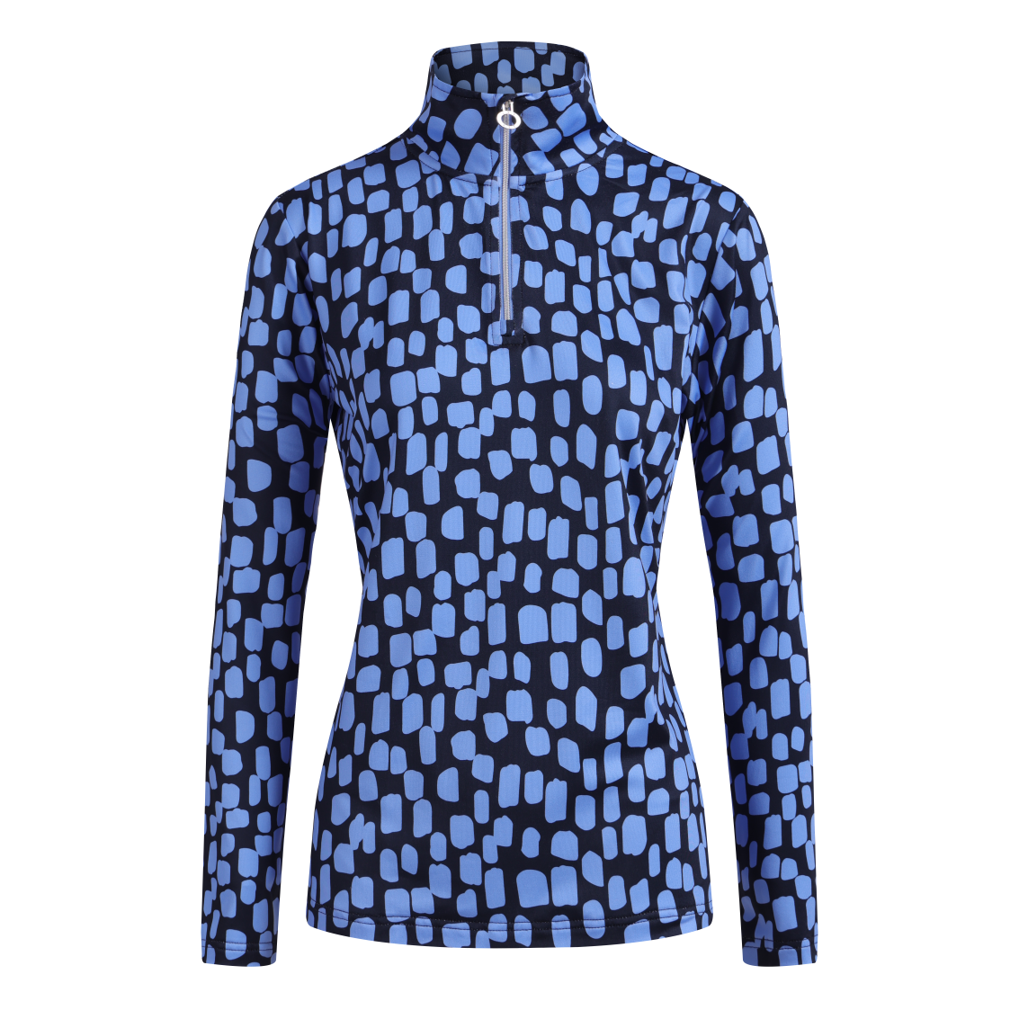 JRB 1/4 zipped mid layer - Cornflower blue print