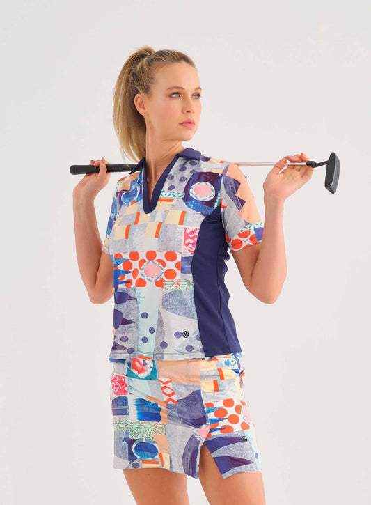 Dolcezza Short Sleeved top - Blue Road