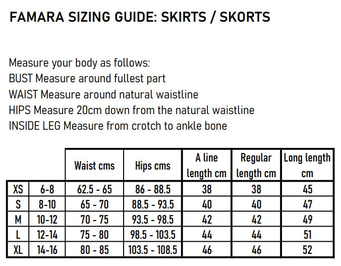 Famara A-line Art skort - Anemone