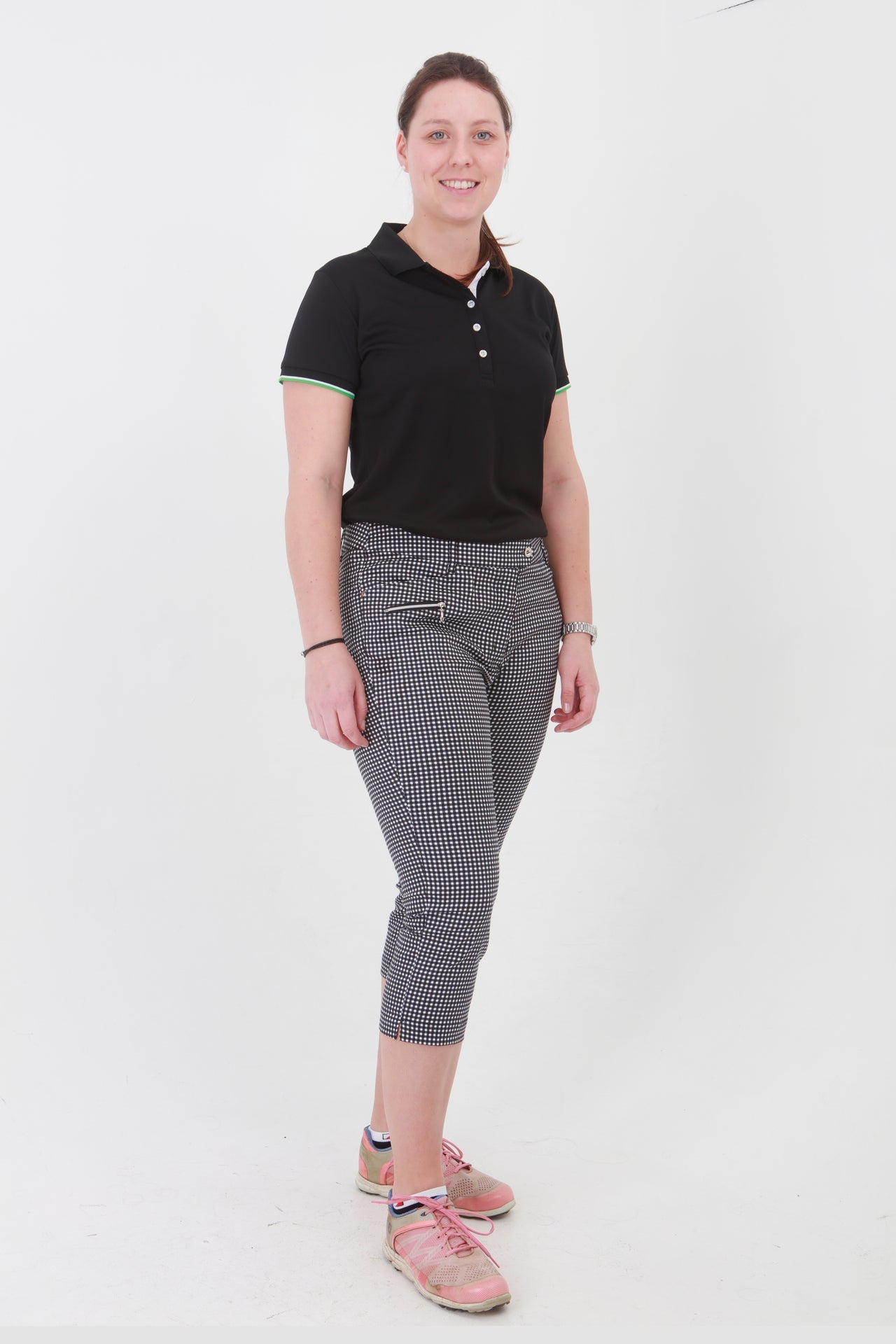 This is an essential item for every lady golfer and her golfing wardrobe. Who doesn't need a black golf polo shirt? This will also work for Lady tennis players who are looking for a plain black tennis polo shirt to match with their tennis skort or tennis shorts. Lady Tennis players and lady golfers need this.