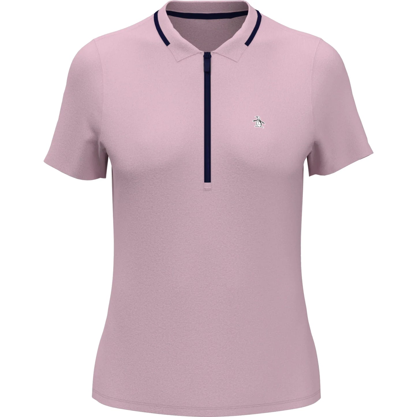 Original Penguin Ribbed Short Sleeved top - Charm Pink