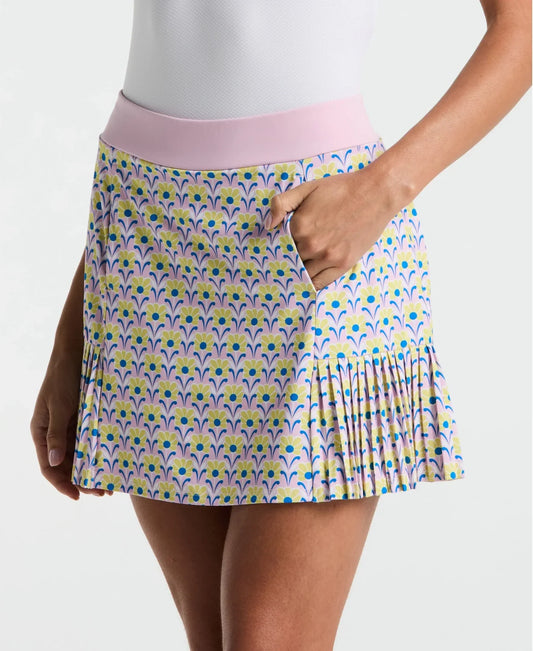 Original Penguin Side Pleat Skort - Charm Pink print