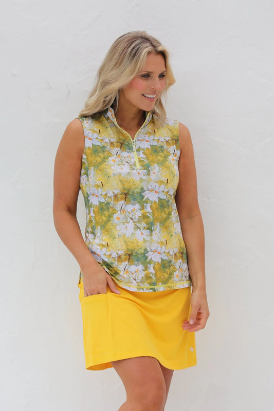 Famara Art Sleeveless Top - Daisies