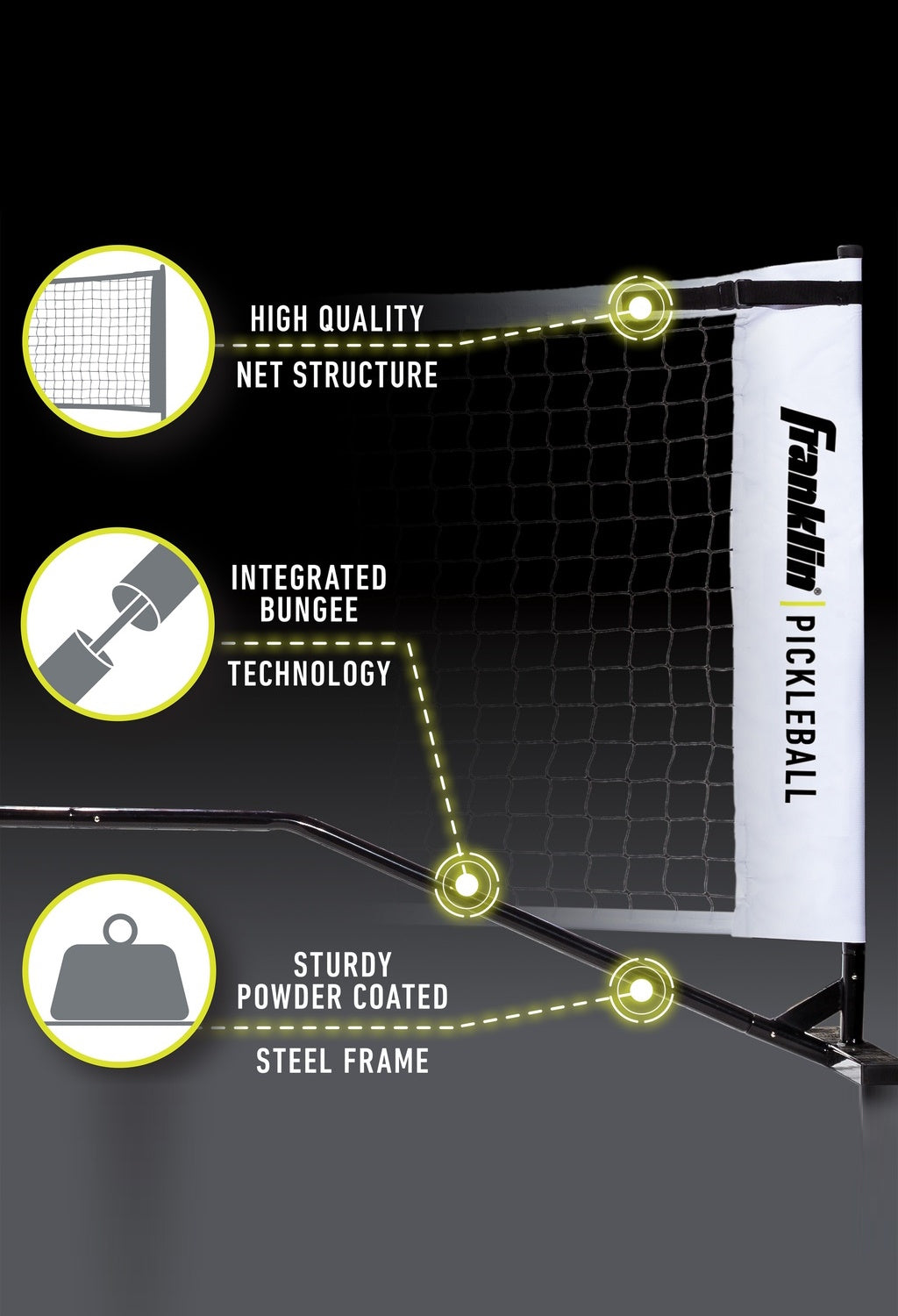 Franklin pickleball official net - full court size