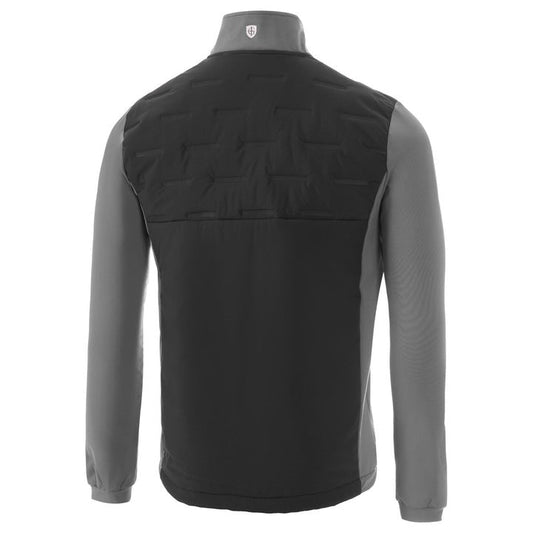 Island Green Men: Padded Jacket with Stretch - Black/Grey