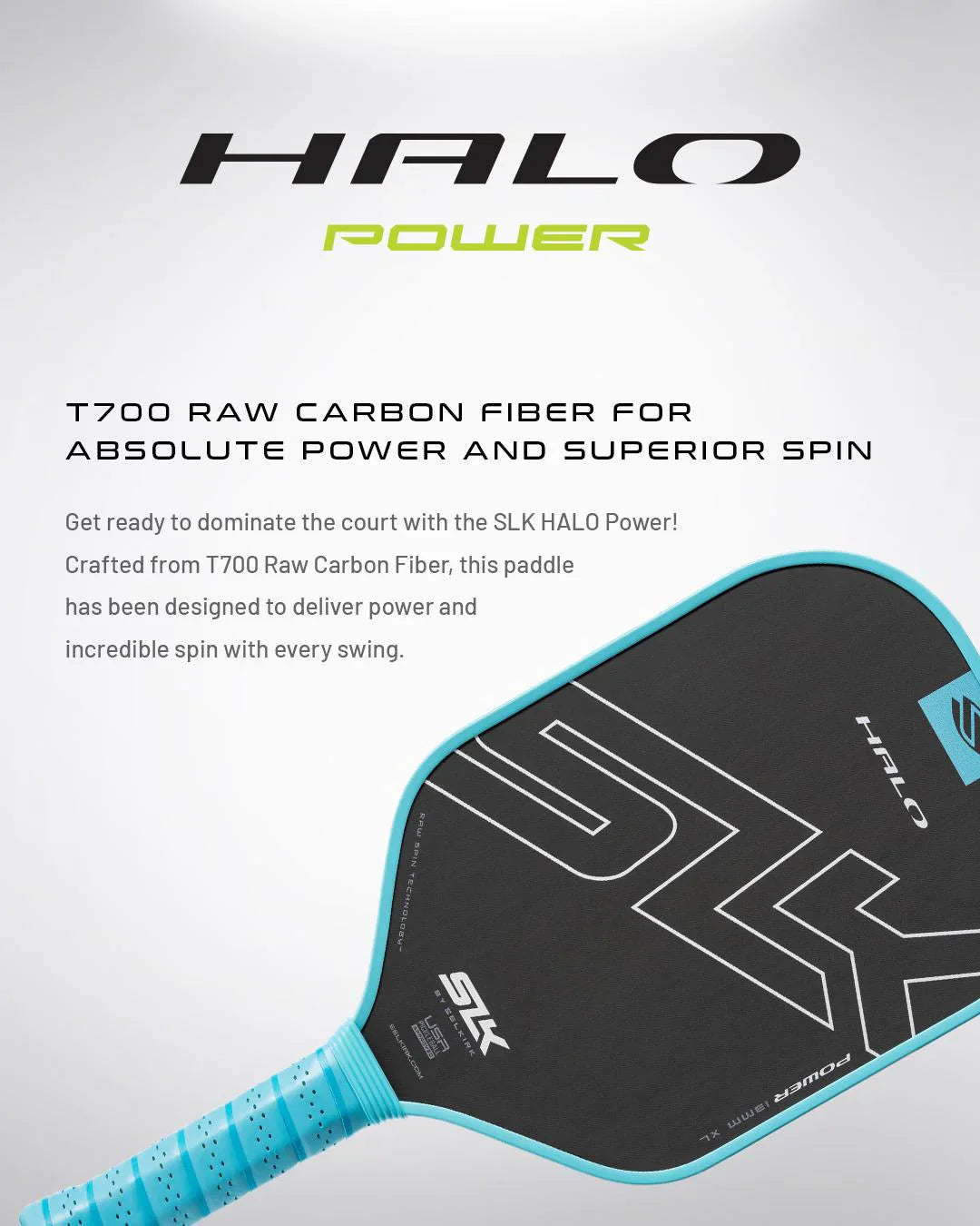 Selkirk Halo Power XL pickleball paddle - Storm grey