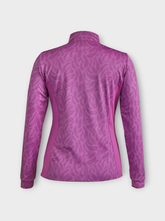 Island Green Feather Jacket - Raspberry