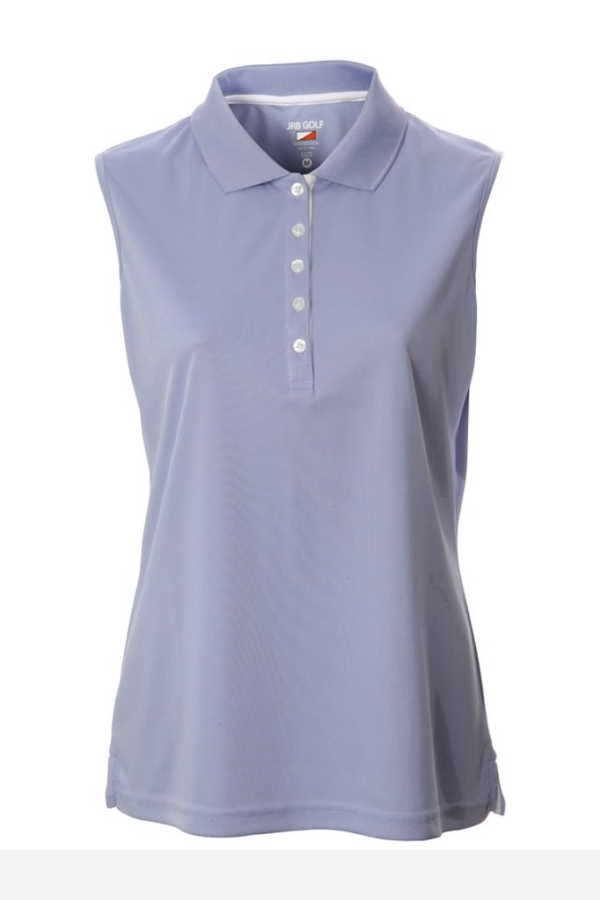 JRB Pique sleeveless polo - Glacier Blue