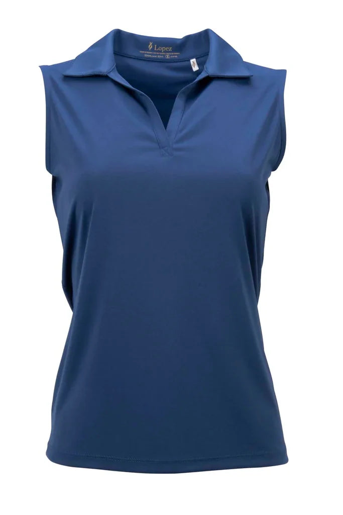 Nancy Lopez Legacy sleeveless polo - Navy