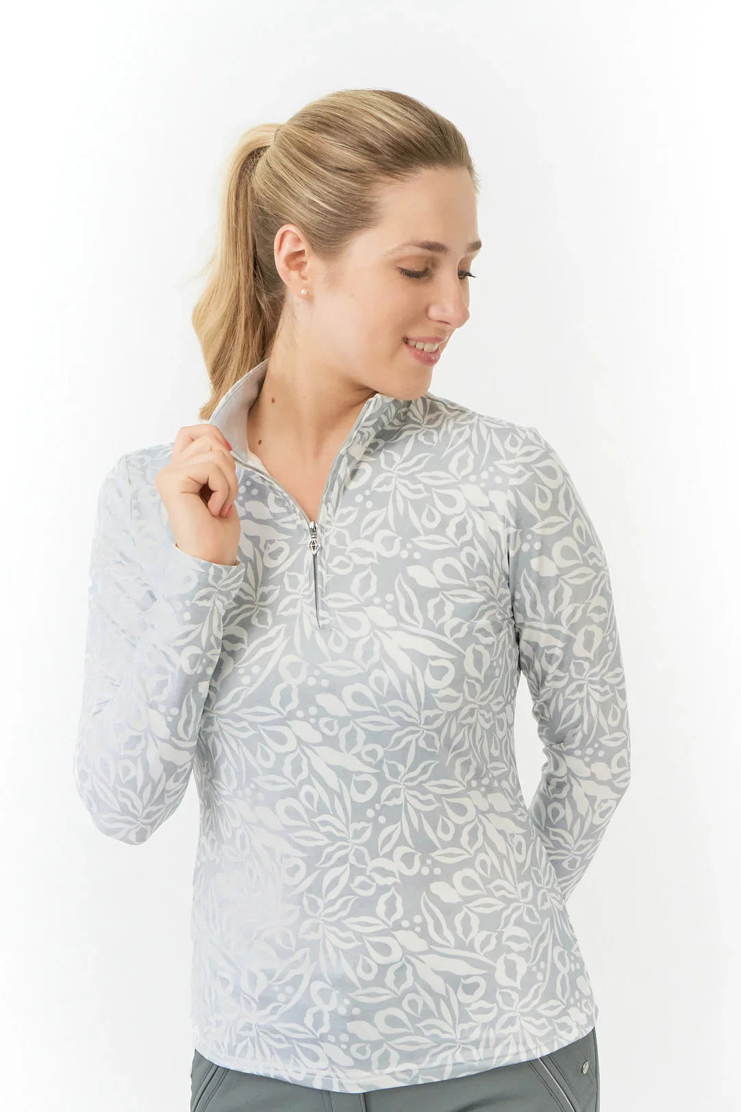 Pure Golf Arusha Long Sleeved Polo - Winter Foliage