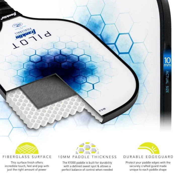 Franklin Sports Pilot pickleball paddle - White/blue
