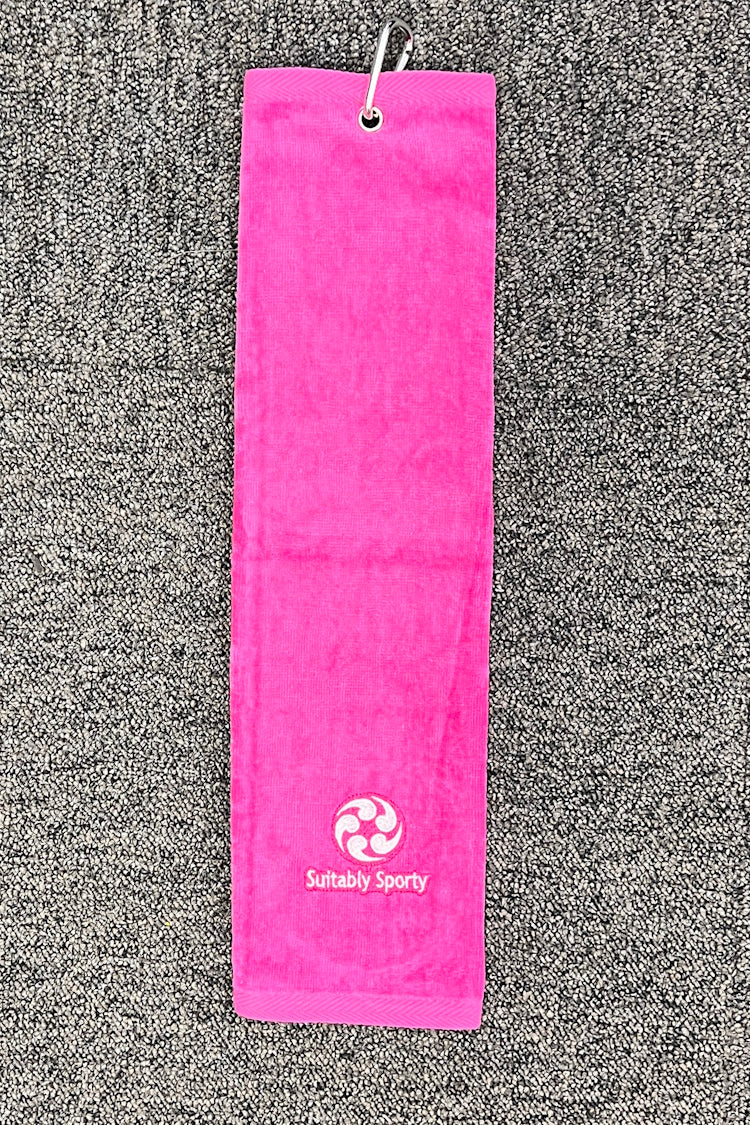 Suitably Sporty Tri-fold towel - Pink