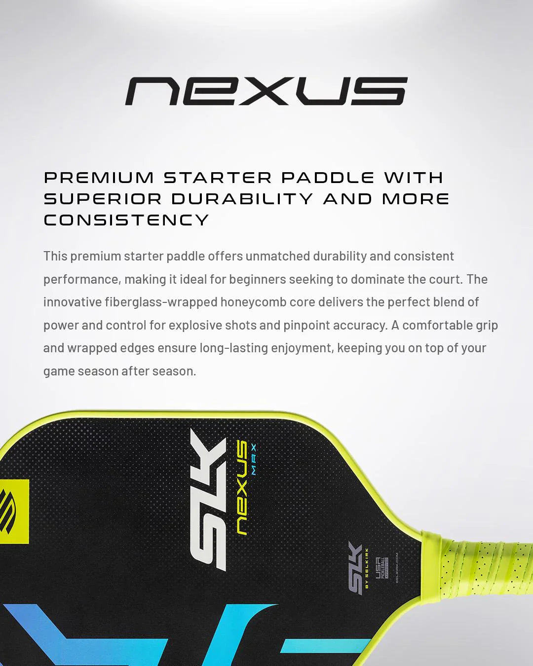 SLK Nexus pickleball paddle - Citron