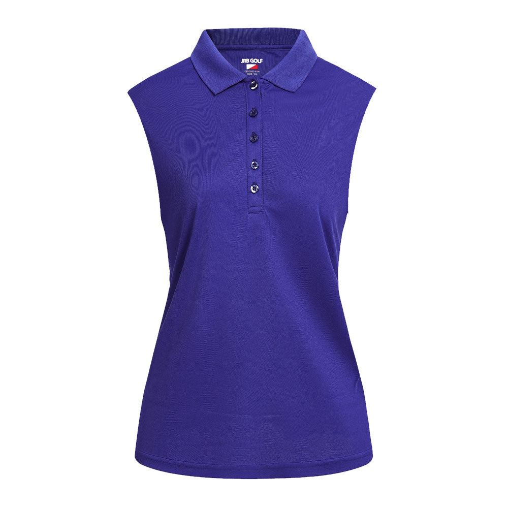 JRB Pique sleeveless polo - Blue