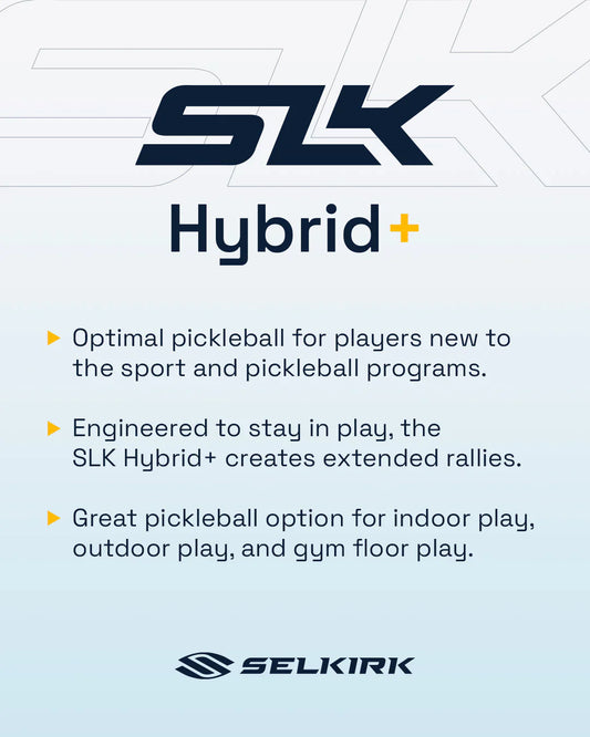 Selkirk SLK Hybrid+ pickleball balls (packs of 1, 3, 6, 12) - Yellow