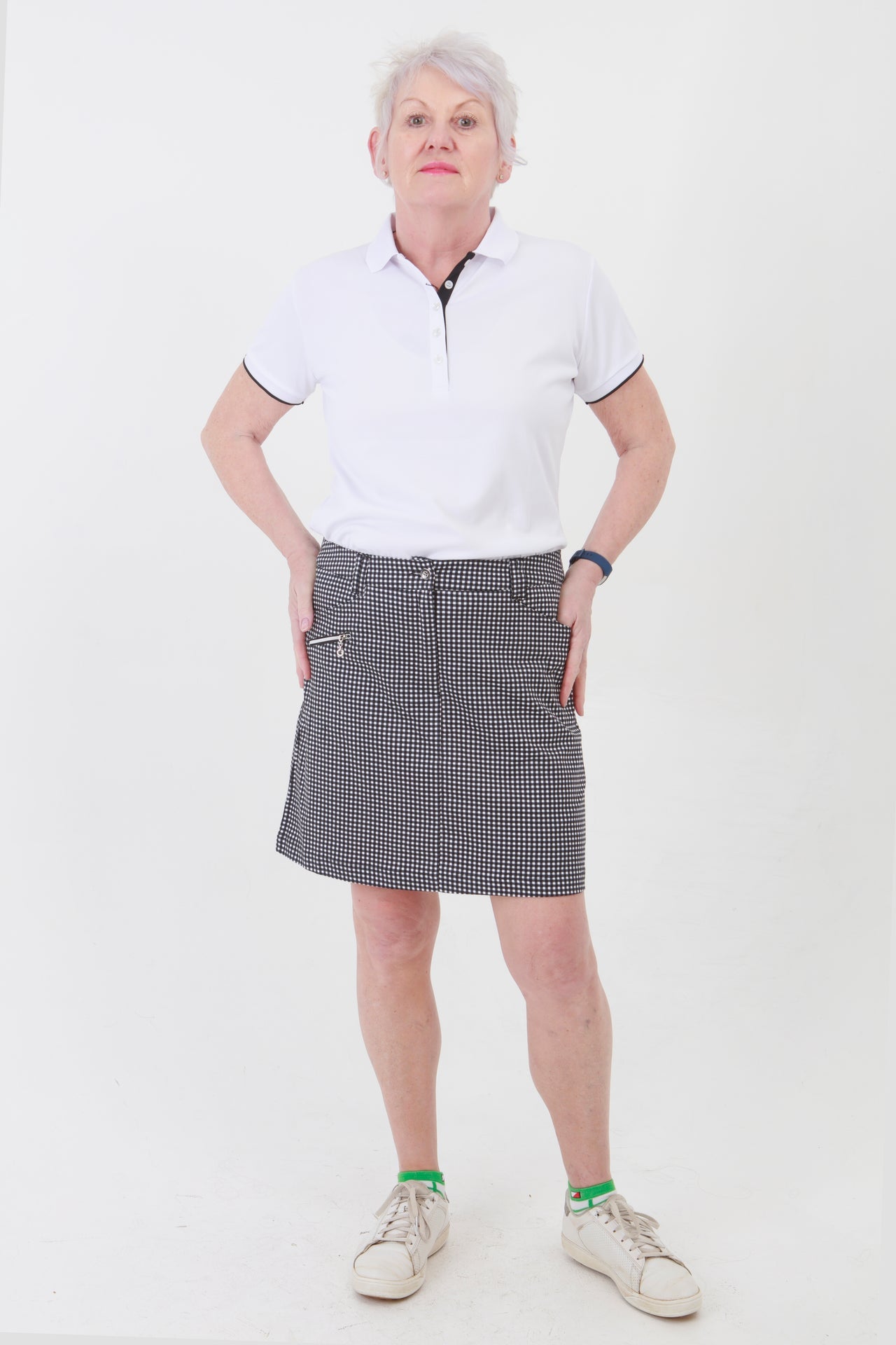This is an essential item for every lady golfer and her golfing wardrobe. Who doesn't need a white golf polo shirt? This will also work for Lady tennis players who are looking for a plain white tennis polo shirt to match with their tennis skort or tennis shorts. Lady Tennis players and lady golfers need this.