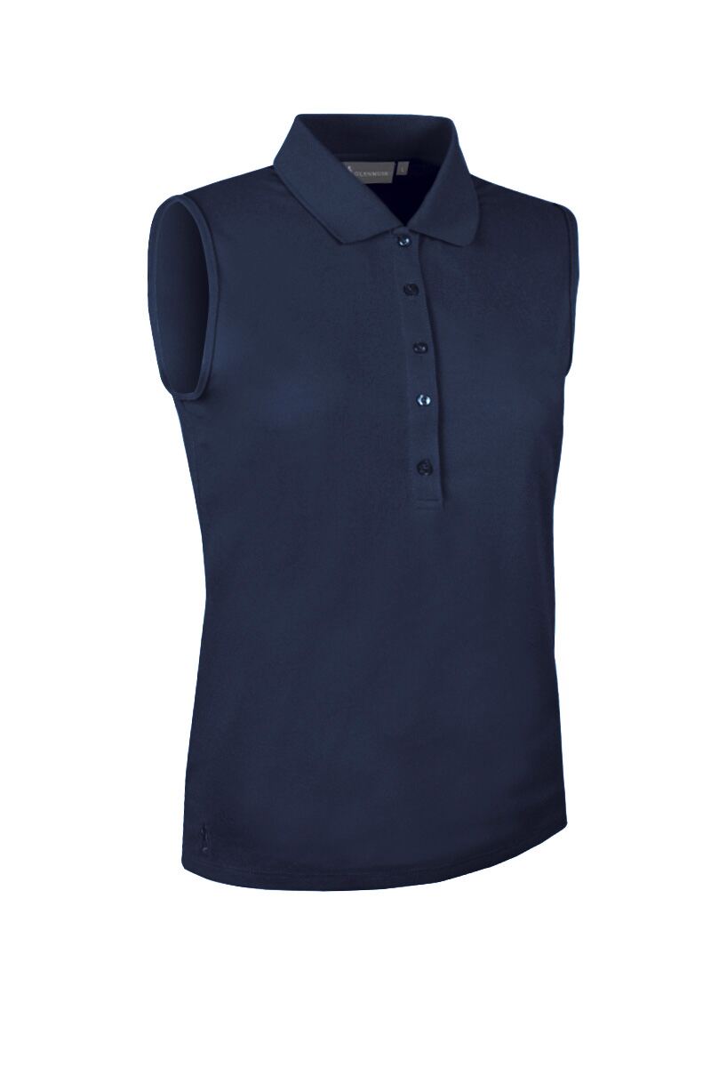 Glenmuir Jenna pique sleeveless polo - Navy