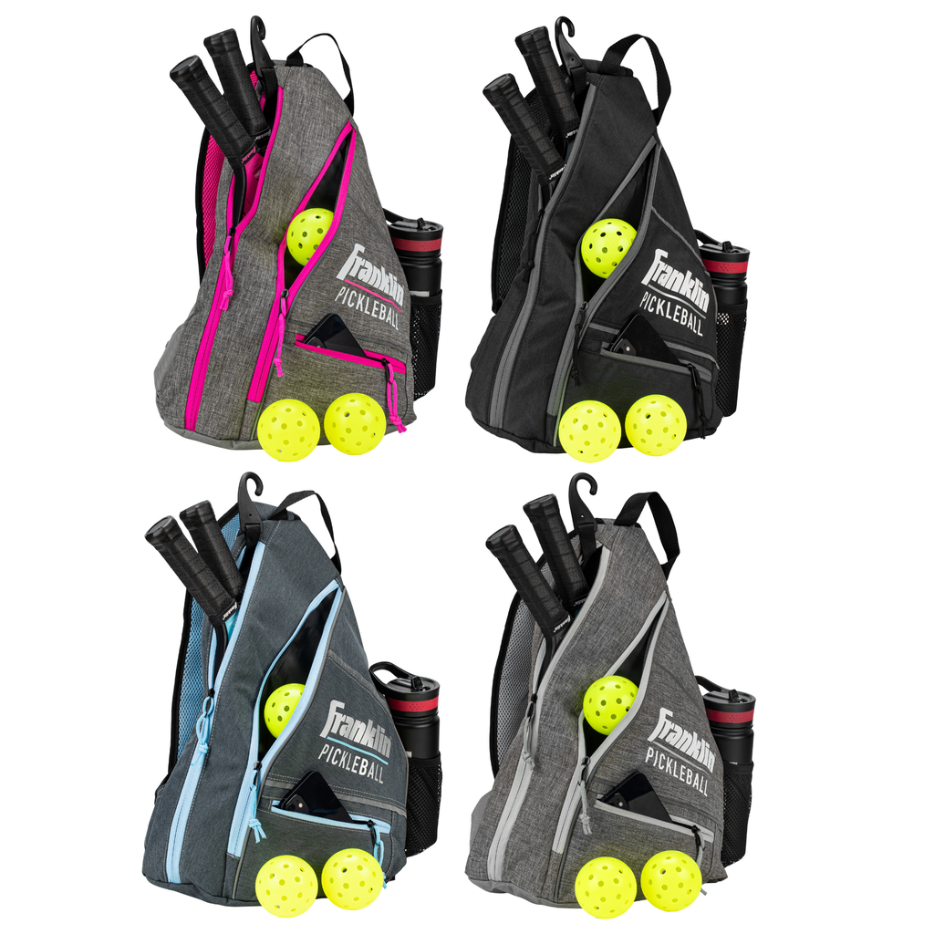 Franklin Pickleball Sling bag - Black with Optic yellow