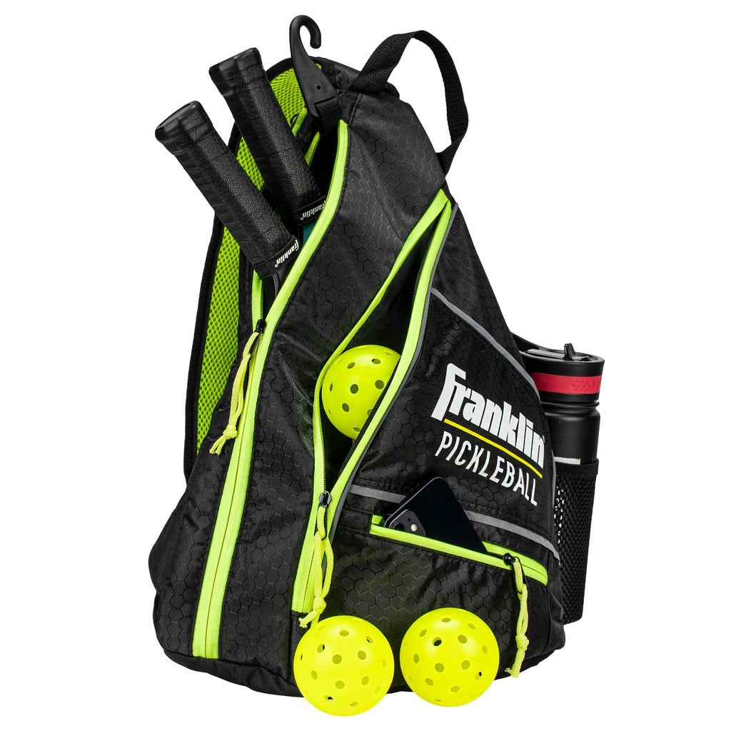 Franklin Pickleball Sling bag - Black with Optic yellow