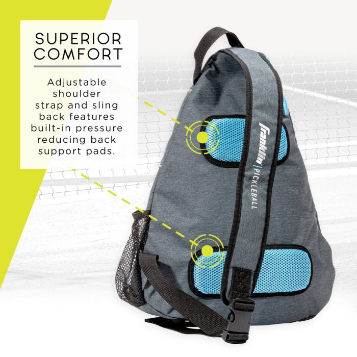 Franklin Pickleball Sling bag - Grey with Blue