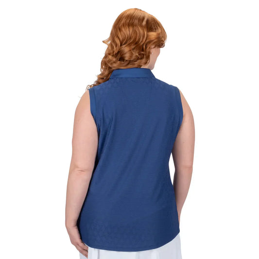 Nancy Lopez Tempo sleeveless polo - Navy
