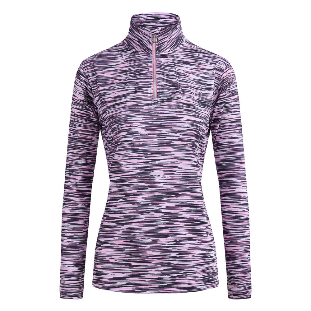 JRB 1/4 zipped mid layer - Fuchsia marble