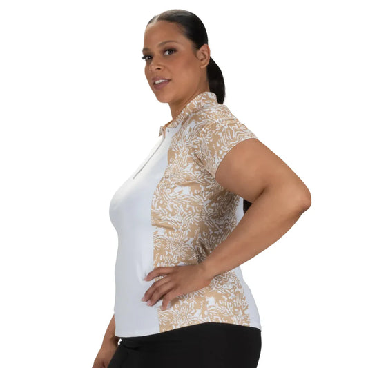 Nancy Lopez Congo short sleeved polo - White multi