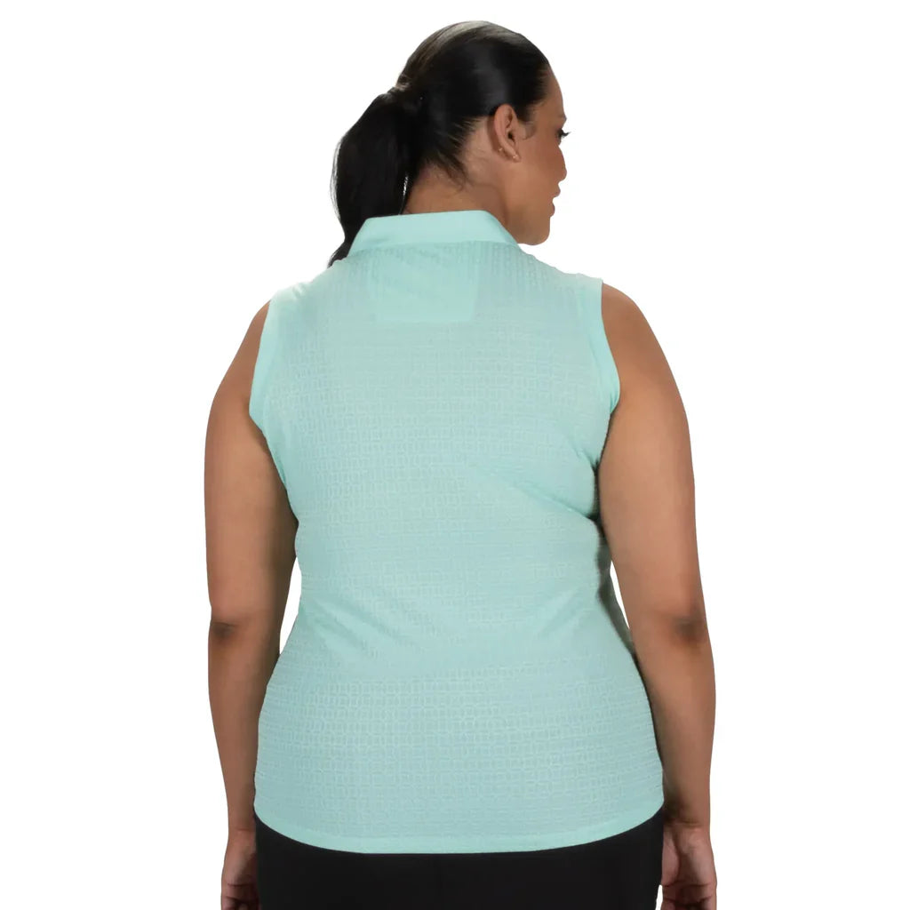Nancy Lopez Journey Sleeveless Polo - Aqua