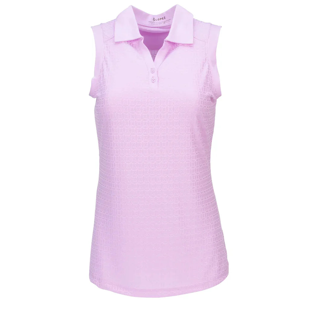 Nancy Lopez Journey sleeveless polo - Lilac