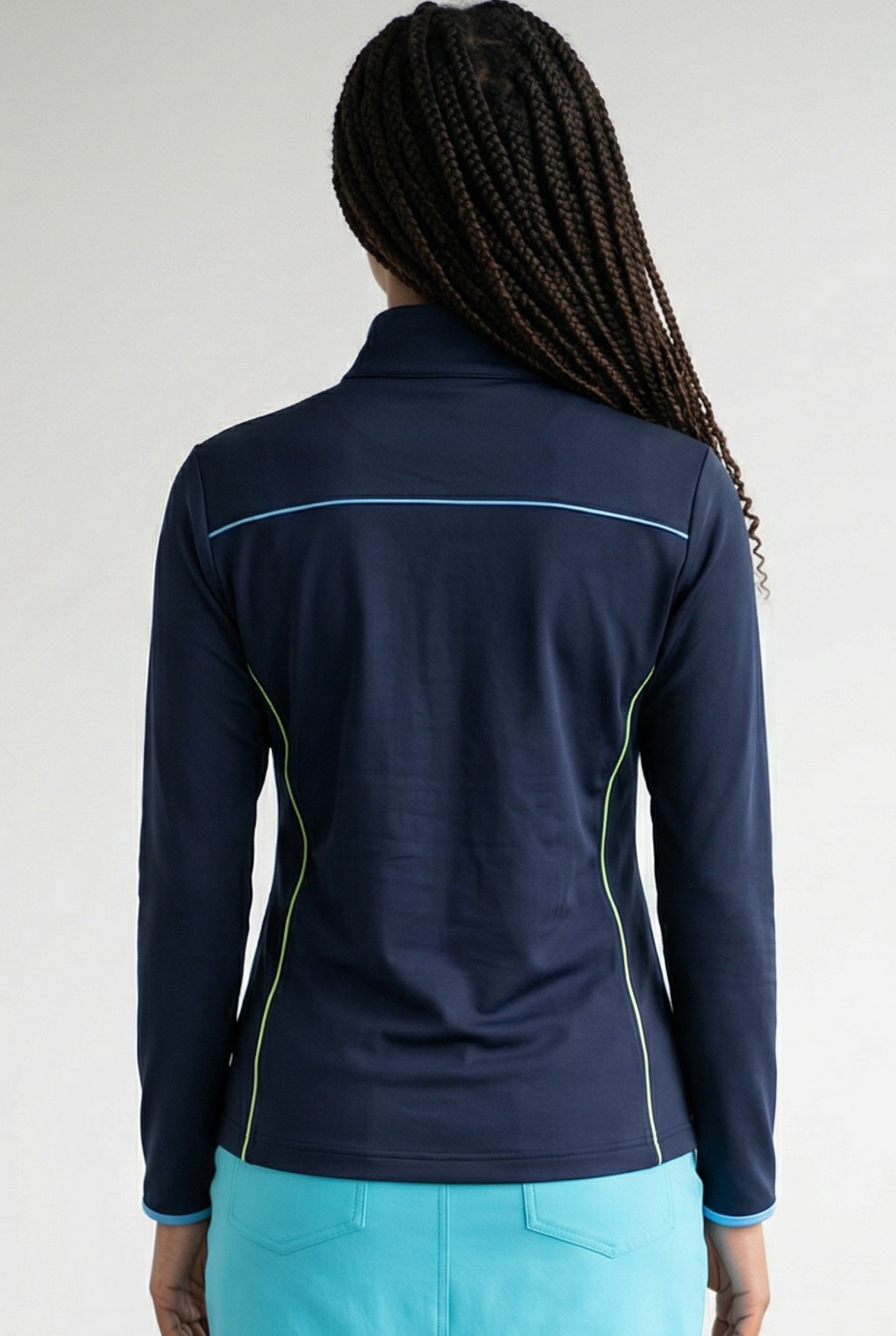 JRB Midlayer Jacket - Navy with River Blue/Lime Piping