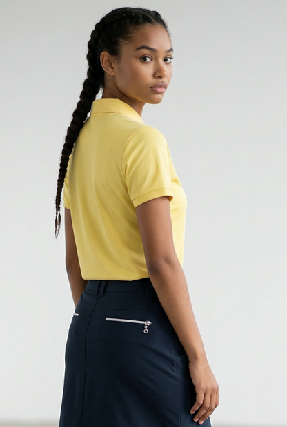 JRB Pique Short Sleeved Polo - Mellow Yellow