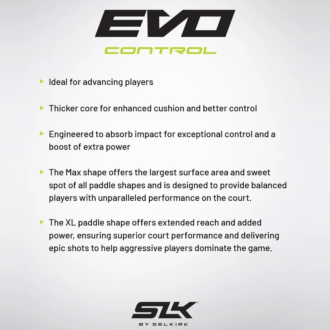 Selkirk Evo Control Max pickleball paddle - Citron Green
