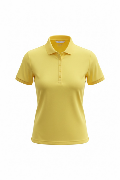 JRB Pique Short Sleeved Polo - Mellow Yellow