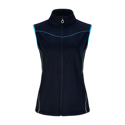 JRB Gilet/Vest - Navy with Lime/River Blue Piping