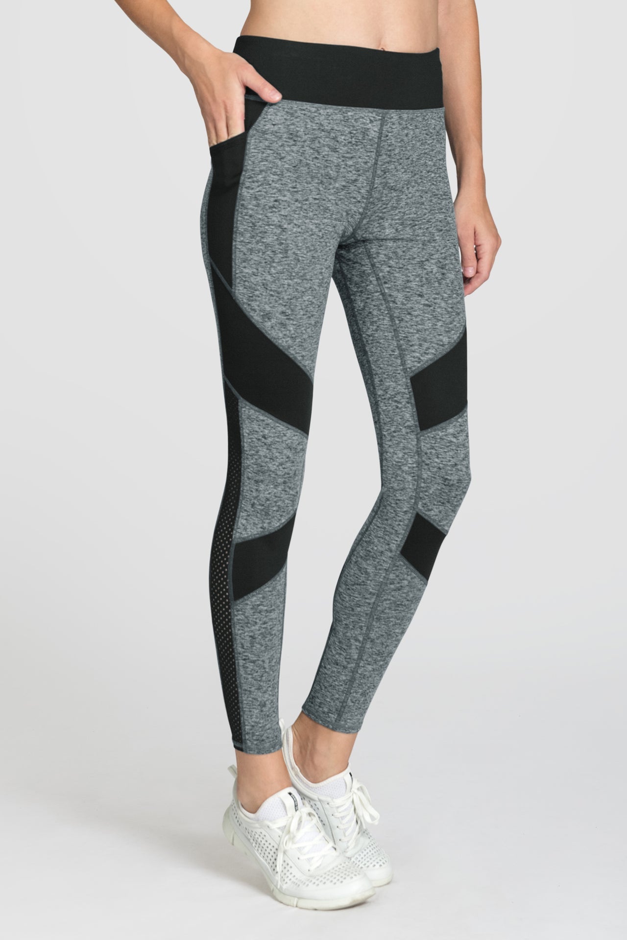 Tail Alsey Leggings - Light Grey Space Dye