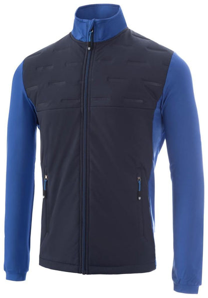 Island Green Men: Padded Jacket with Stretch - Navy/Blue