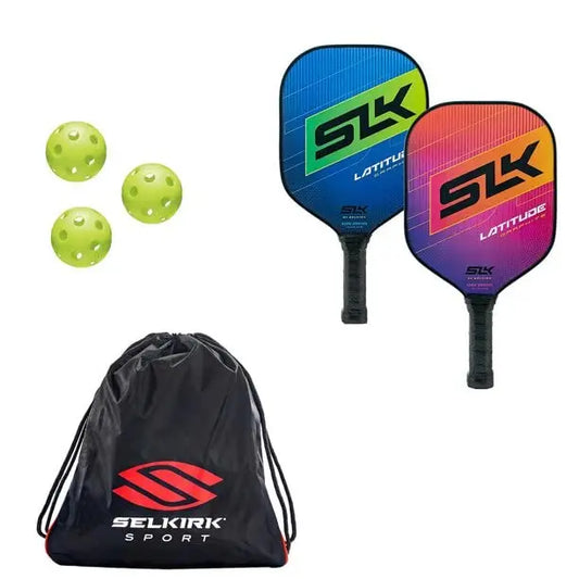 Selkirk SLK Latitude Graphite pickleball bundle (2 paddles, 3 balls & bag)
