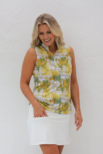 Famara Art Sleeveless Top - Daisies