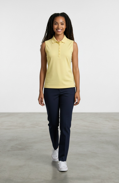 JRB Pique Sleeveless Polo - Mellow Yellow