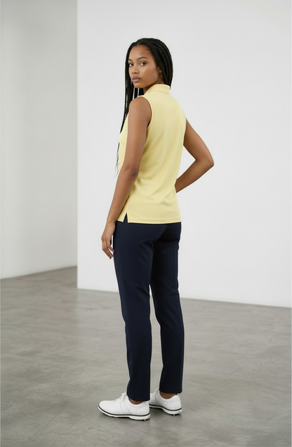 JRB Pique Sleeveless Polo - Mellow Yellow