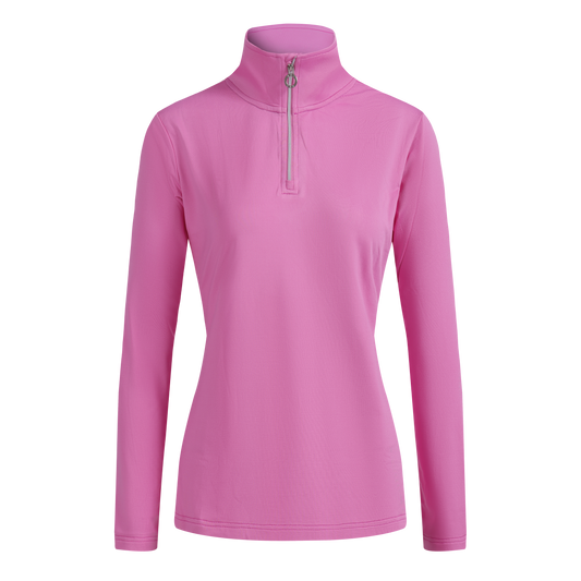JRB 1/4 zipped mid layer - Fuchsia