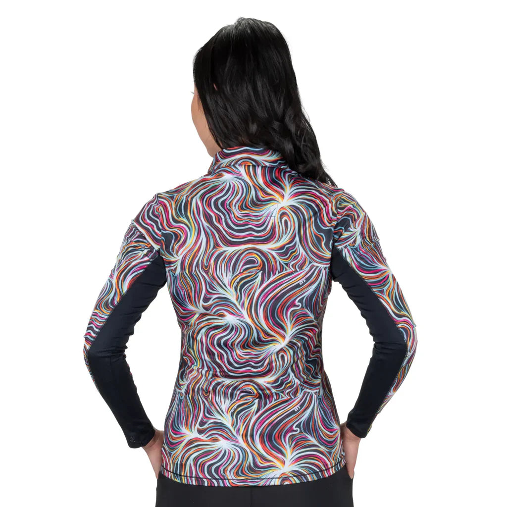 Nancy Lopez Blast 1/4 zip Long Sleeved  - Flow Black
