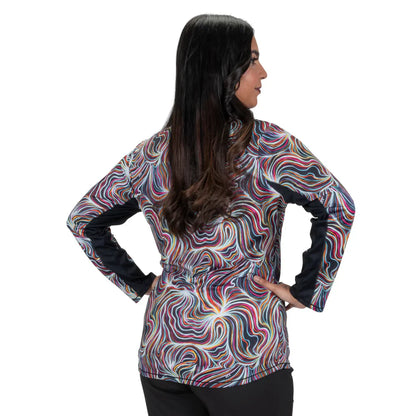 Nancy Lopez Blast 1/4 zip Long Sleeved  - Flow Black