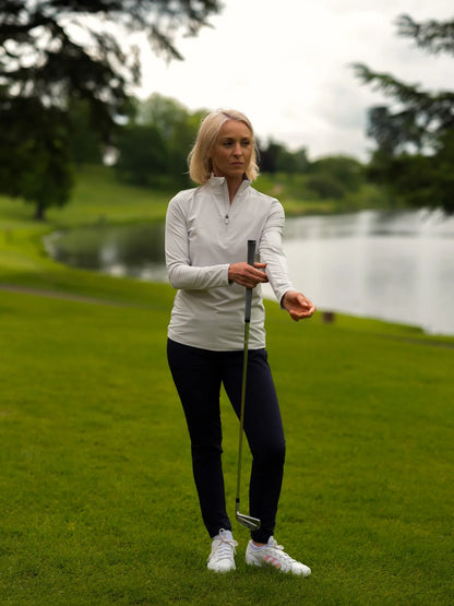 Forelson Broadway 1/4 zip top - White