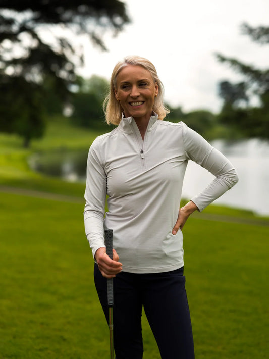 Forelson Broadway 1/4 zip top - White