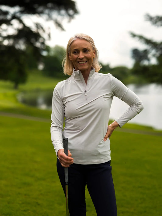 Forelson Broadway 1/4 zip top - White