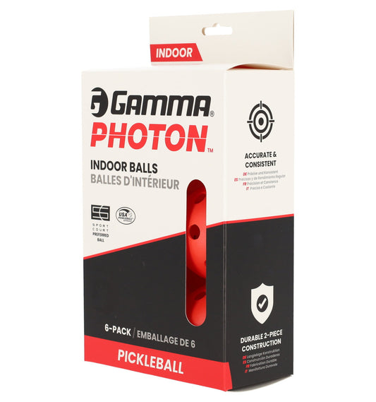 Gamma Photon Indoor Pickleball Balls (pack of 6) - Red