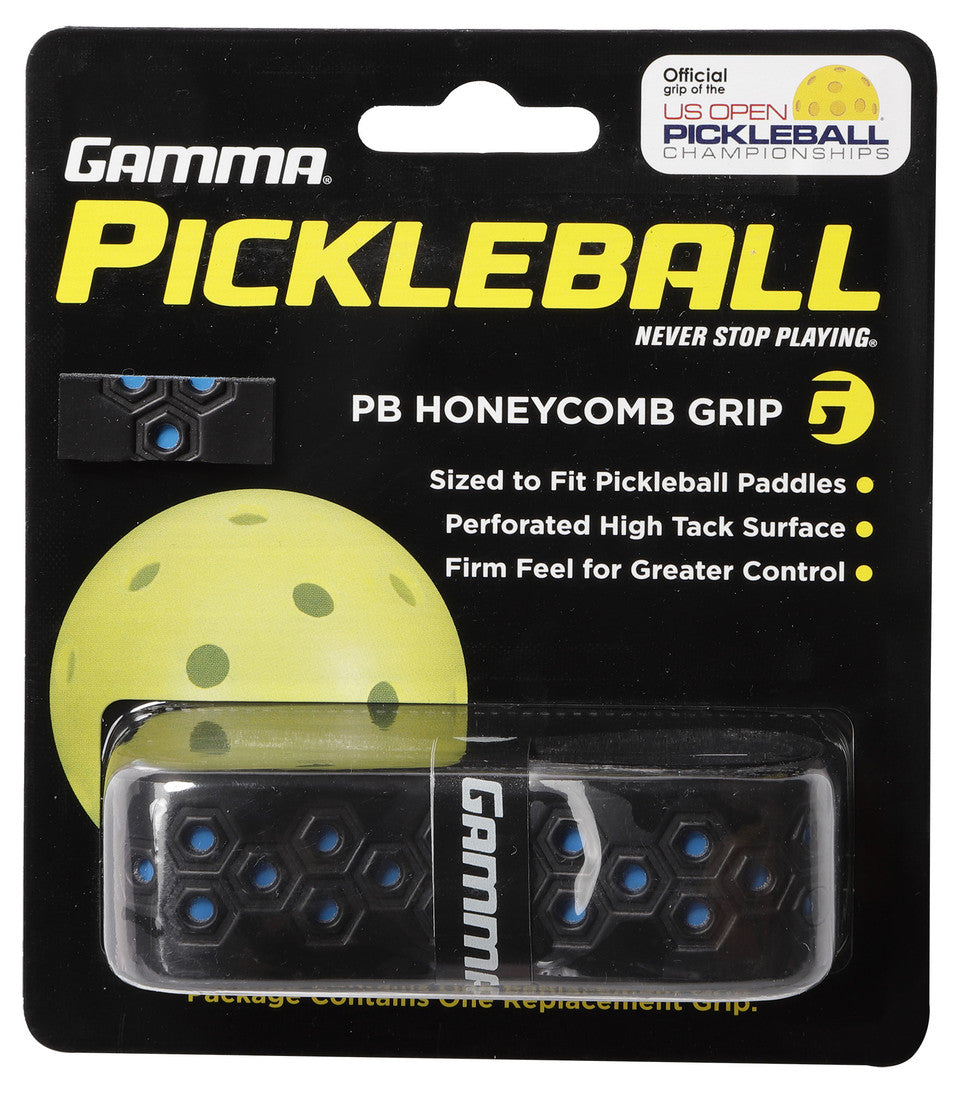 Gamma Honeycomb Replacement Pickleball Grip - Black with Blue