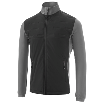 Island Green Men: Padded Jacket with Stretch - Black/Grey