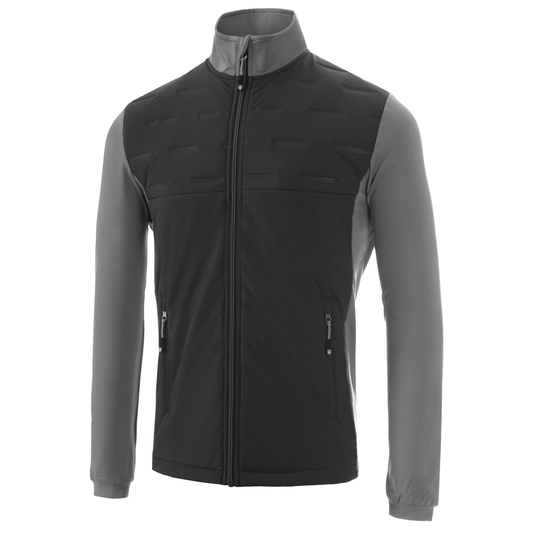 Island Green Men: Padded Jacket with Stretch - Black/Grey